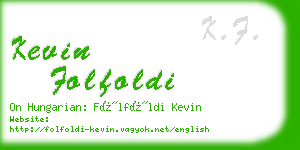 kevin folfoldi business card